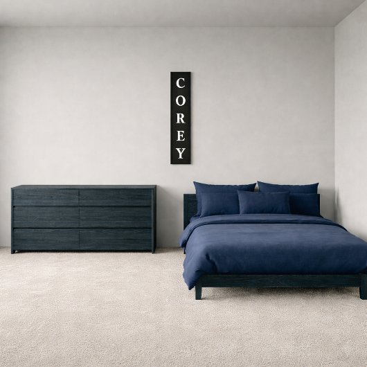 Zwart/Wit Voornaam/Achternaam Canvas Afdruk