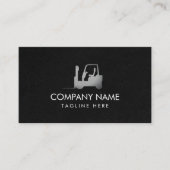 zwart wit Vorkheftruck, Logistiek - Professioneel Visitekaartje (Voorkant)