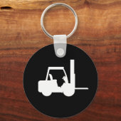 zwart-wit vorkheftruck sleutelhanger (Voorkant)