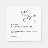 Zwart wit vormig handschrift servet (Voorkant)