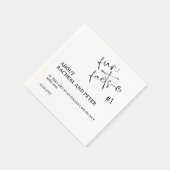 Zwart wit vormig handschrift servet (Hoek)