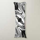 Zwart-wit-vormkunst Lichaamskussen (Voorkant Verticaal)