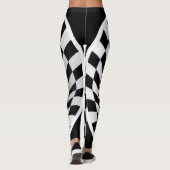 Zwart & Wit Vortex Illusie Leggings (Achterkant)