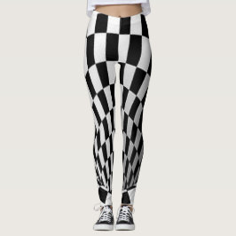 Zwart & Wit Vortex Illusie Leggings