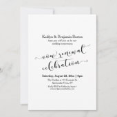 Zwart Wit Vow Vernieuwing Celebration Jubileum Kaart (Voorkant)