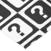 Zwart wit vraagteken raadsel blok monogram tafelkleed (Gekanteld)