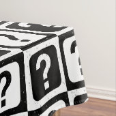 Zwart wit vraagteken raadsel blok monogram tafelkleed (Voorbeeld)