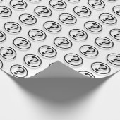 Zwart-wit-vraagtekens Cadeaupapier (Hoek)