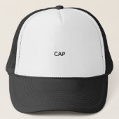 Zwart-wit vrachtwagenhoedje met "CAP"-tekst  Trucker Pet (Voorkant)