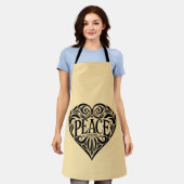 ZWART WIT VREDE HART SCHORT (Gedragen)