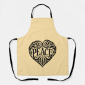 ZWART WIT VREDE HART SCHORT (Voorkant)