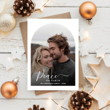 Zwart-wit vrede op aarde Kerstboog Foto