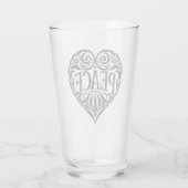 ZWART WIT VREDESHART GLAS (Achterkant)