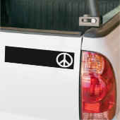 Zwart-wit vredesteken bumpersticker (Op Truck)
