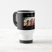 Zwart wit vrienden voor altijd foto reisbeker (Voorkant links)