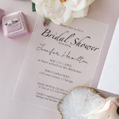 Zwart-wit Vrijgezellenfeest Acryl Uitnodigingen