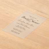 Zwart-wit Vrijgezellenfeest Acryl Uitnodigingen (Laagn)