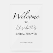 Zwart-wit Vrijgezellenfeest Acryl Welkomstbord Acryl Bord (Voorkant)