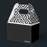 Zwart-wit vrijgezellenfeest cadeau favor box bedankdoosjes<br><div class="desc">Zwart-wit vrijgezellenfeest cadeau doos. Bekijk de rest van de collectie,  deze elegante collectie kan worden aangepast om bij vrijwel elke formele gelegenheid te passen,  zoals bruiloften,  verjaardagen etc.</div>