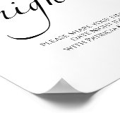 Zwart & Wit Vrijgezellenfeest Datum Nachtpotje tek Poster (Hoek)