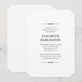 Zwart-wit vrijgezellenfeest. Eenvoudig modern Kaart (Voorkant / Achterkant)