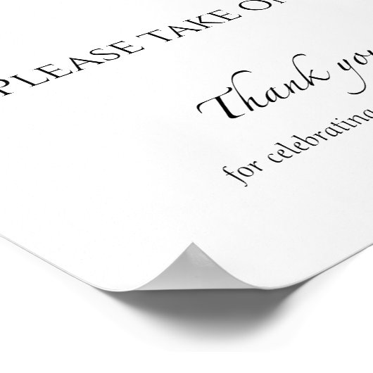 Zwart & Wit Vrijgezellenfeest Favorieten Sign Poster (Hoek)