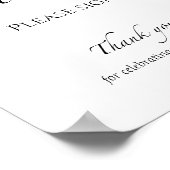 Zwart & Wit Vrijgezellenfeest Gastenboek teken Poster (Hoek)