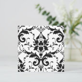 Zwart-wit Vrijgezellenfeest Inv Kaart (Staand voorkant)