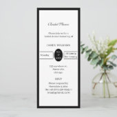 Zwart-wit Vrijgezellenfeest Kaart (Staand voorkant)