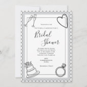 Zwart-wit Vrijgezellenfeest Kaart (Voorkant)