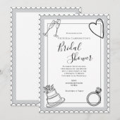 Zwart-wit Vrijgezellenfeest Kaart (Voorkant / Achterkant)