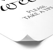 Zwart & Wit Vrijgezellenfeest Liefde is lief teken Poster (Hoek)