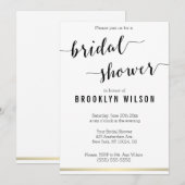 Zwart-wit Vrijgezellenfeest nodigt gouden lijnen u Kaart (Voorkant / Achterkant)