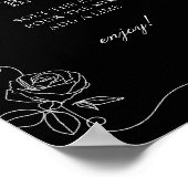 Zwart-wit Vrijgezellenfeest Poster Margarita Bar (Hoek)