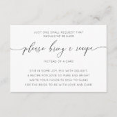 Zwart-wit Vrijgezellenfeest recept Informatiekaartje (Voorkant)