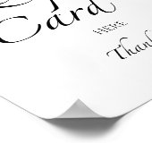 Zwart & Wit Vrijgezellenfeest Recept Kaarten Sign Poster (Hoek)