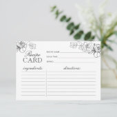 Zwart-wit Vrijgezellenfeest Recipe Kaart (Staand voorkant)