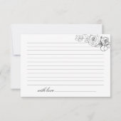 Zwart-wit Vrijgezellenfeest Recipe Kaart (Achterkant)