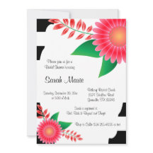 Zwart-wit Vrijgezellenfeest | Roze bloemen