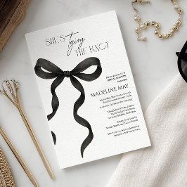 Zwart-wit Vrijgezellenfeest uitnodigen | Chic Mode Kaart