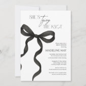 Zwart-wit Vrijgezellenfeest uitnodigen | Chic Mode Kaart (Voorkant)