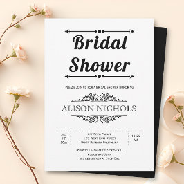 zwart-wit vrijgezellenfeest voor typografie kaart