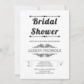  zwart-wit vrijgezellenfeest voor typografie kaart (Voorkant)