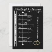 Zwart-wit vrijgezellenweekenduitstapje kaart (Voorkant)