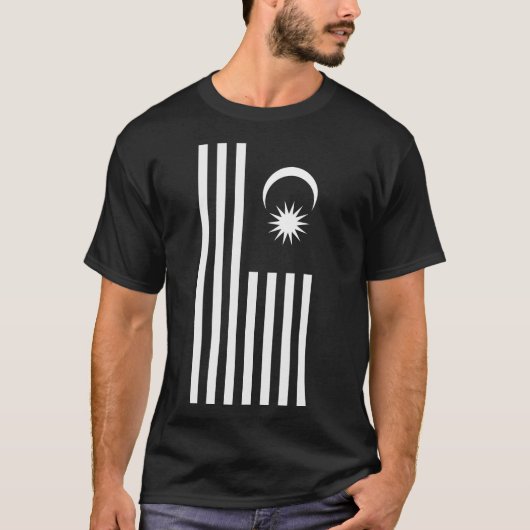 ZWART-WIT VRIJHEID PATRIOT DESIGN T-SHIRT (Voorkant)