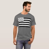 ZWART-WIT VRIJHEID PATRIOT DESIGN T-SHIRT (Voorkant volledig)