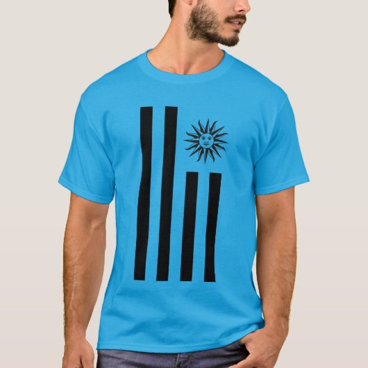 ZWART-WIT VRIJHEID PATRIOT DESIGN T-SHIRT (Voorkant)
