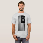 ZWART-WIT VRIJHEID PATRIOT DESIGN T-SHIRT (Voorkant volledig)