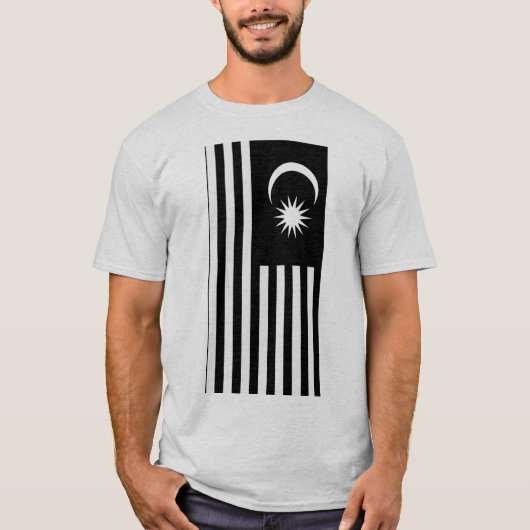 ZWART-WIT VRIJHEID PATRIOT DESIGN T-SHIRT (Voorkant)