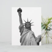 Zwart-wit Vrijheidsbeeld Briefhoofd Sjabloon (Staand voorkant)